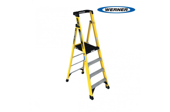 Werner Fiberglass Safety Platform ladder